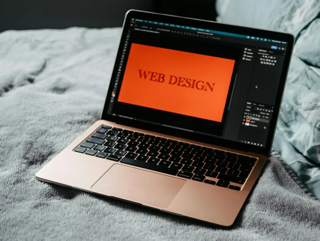 Web design laptop image