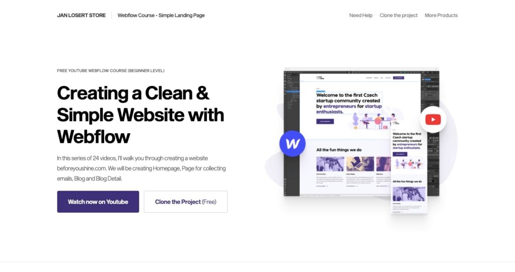 Creating a Clean Simple Website with Webflow